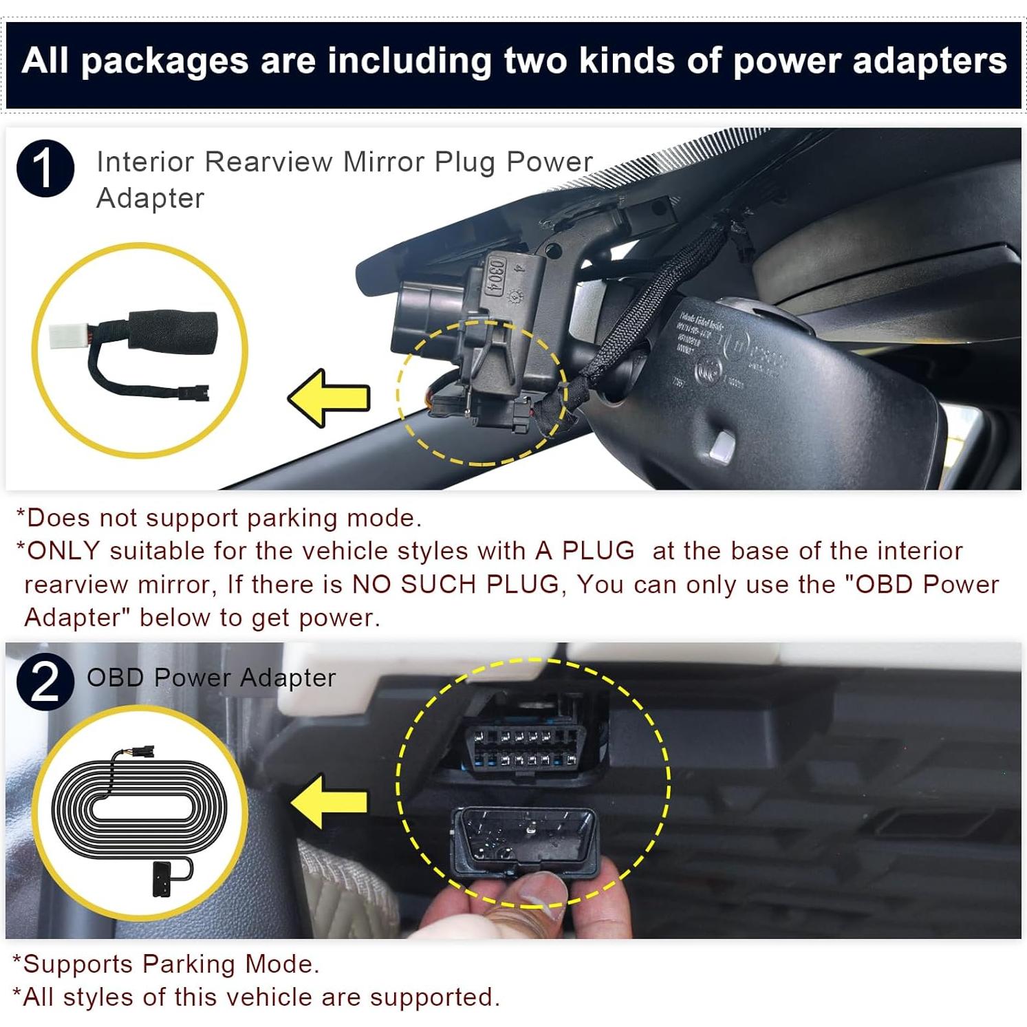 Cámara Dash 4K Delantera y 1080P Trasera Mangoal para Dodge Challenger 2015-2023