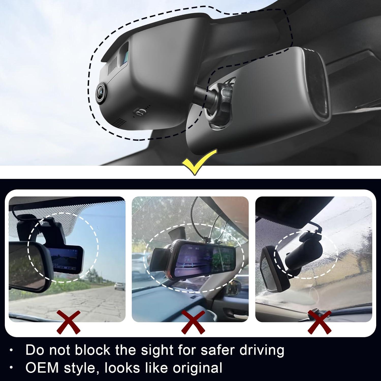 Cámara Dash 4K Delantera y 1080P Trasera Mangoal para Dodge Challenger 2015-2023