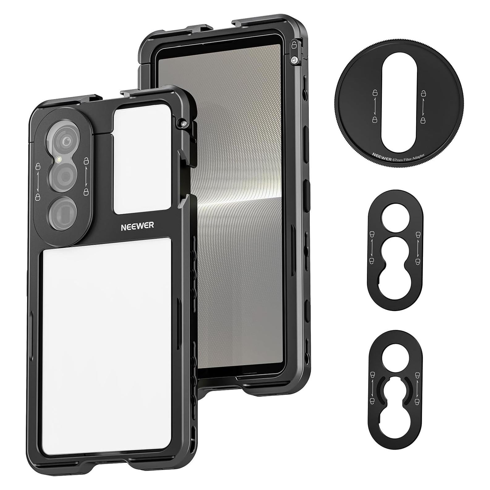 Jaula para Teléfono NEEWER Xperia 1 V con Adaptador de Filtro 67mm