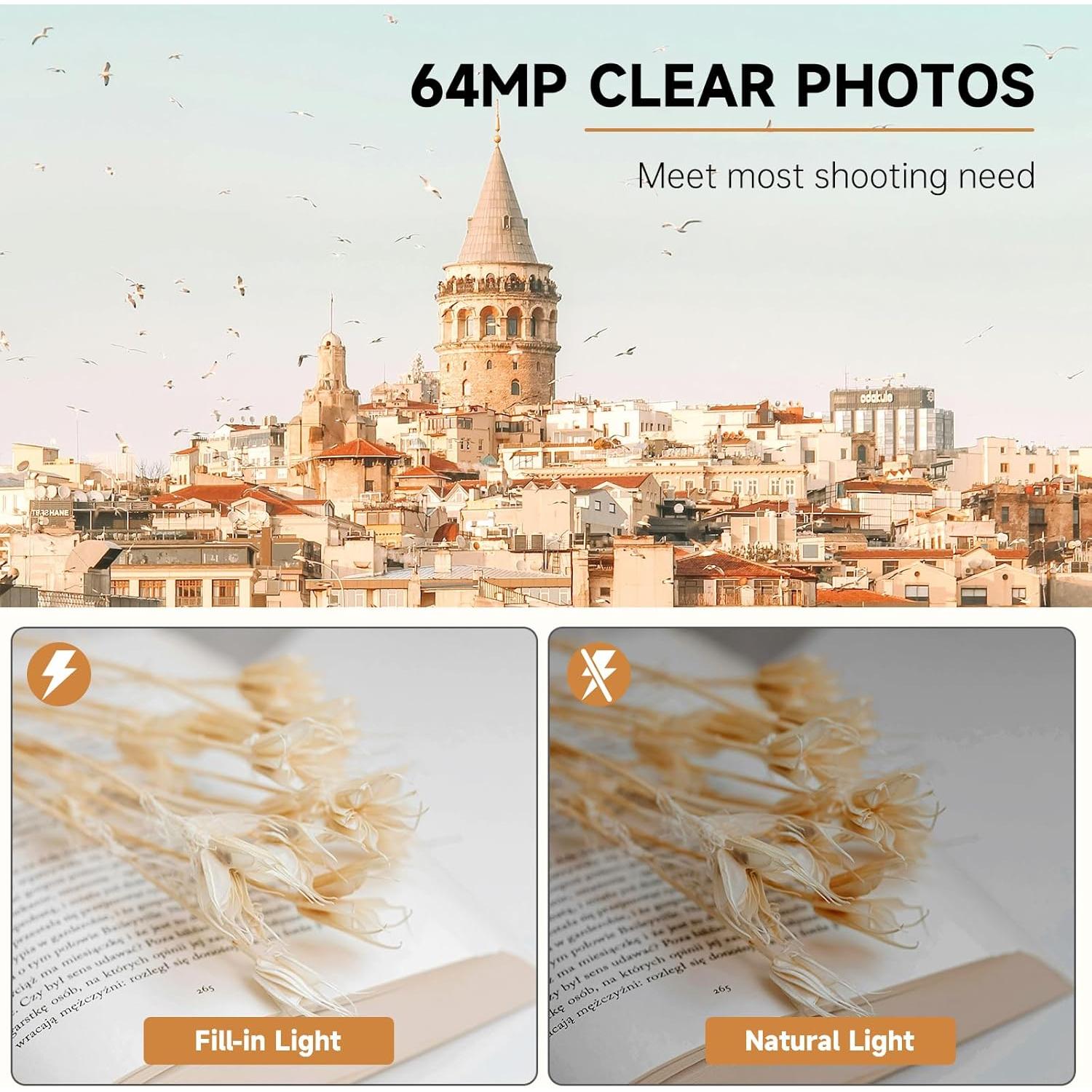 Cámara Mini Digital 4K VETEK HJD-02 Negra con Tarjeta SD