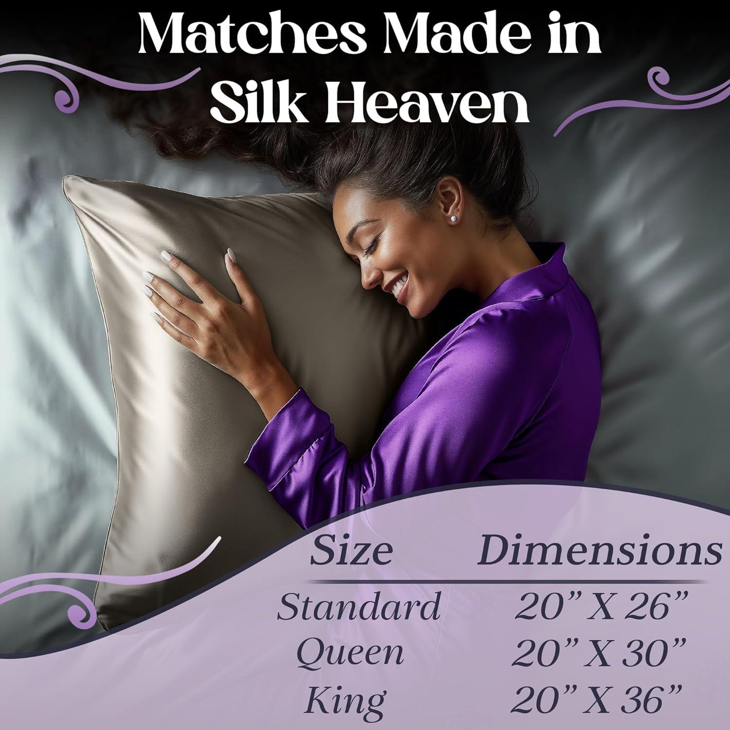 Funda de Almohada de Seda 100% Pura DECOLURE Estándar 30 Momme