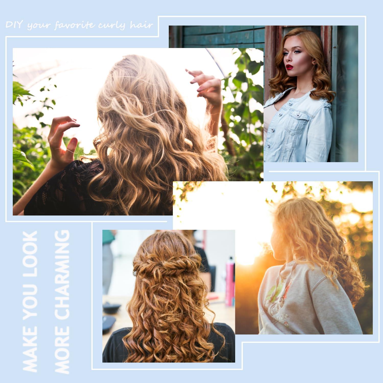 60 Varillas Flexibles Rizar Cabello BIEAEIA 24 cm Azul Sin Calor