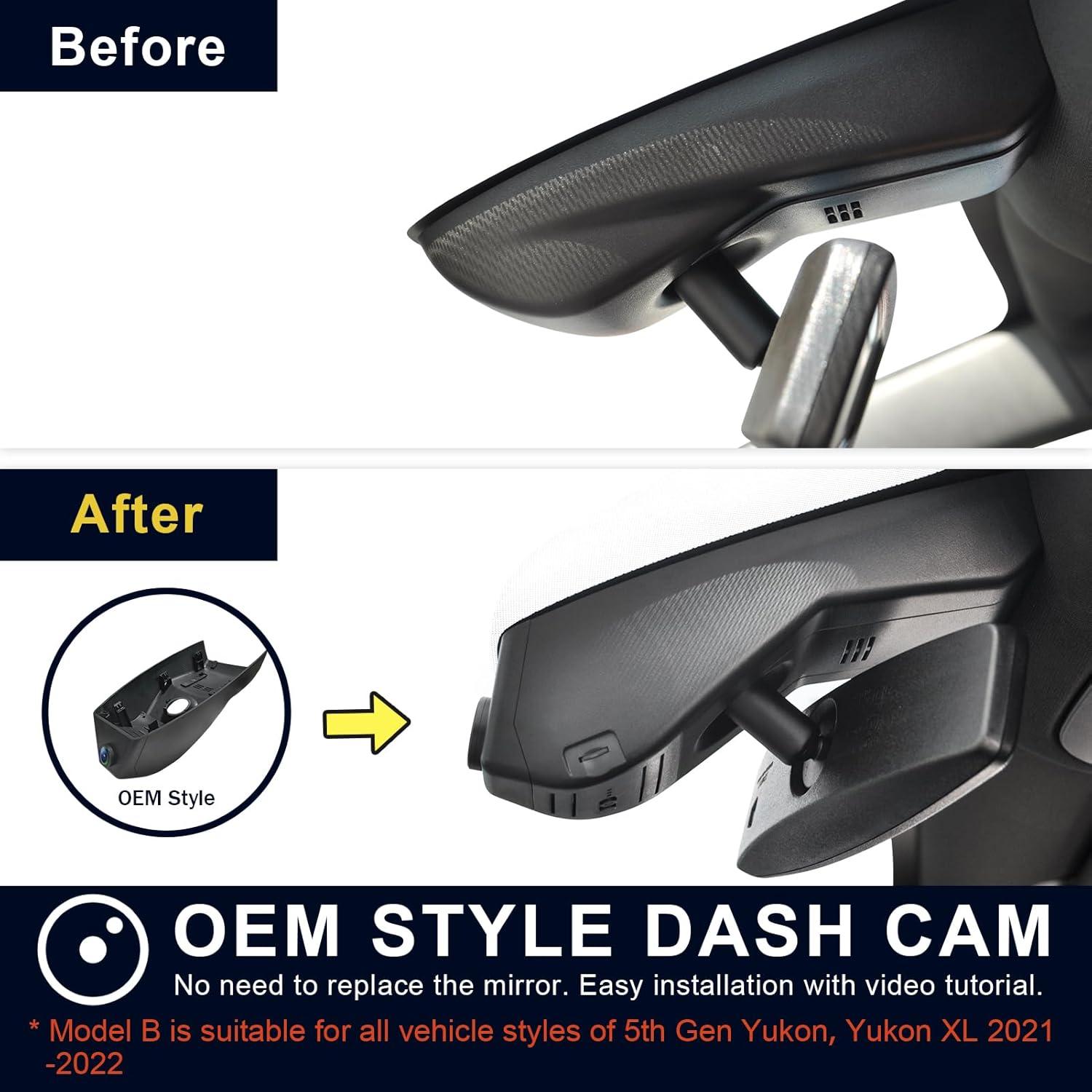 Cámara Dash 4K Mangoal Modelo B para GMC Yukon 2021-2022