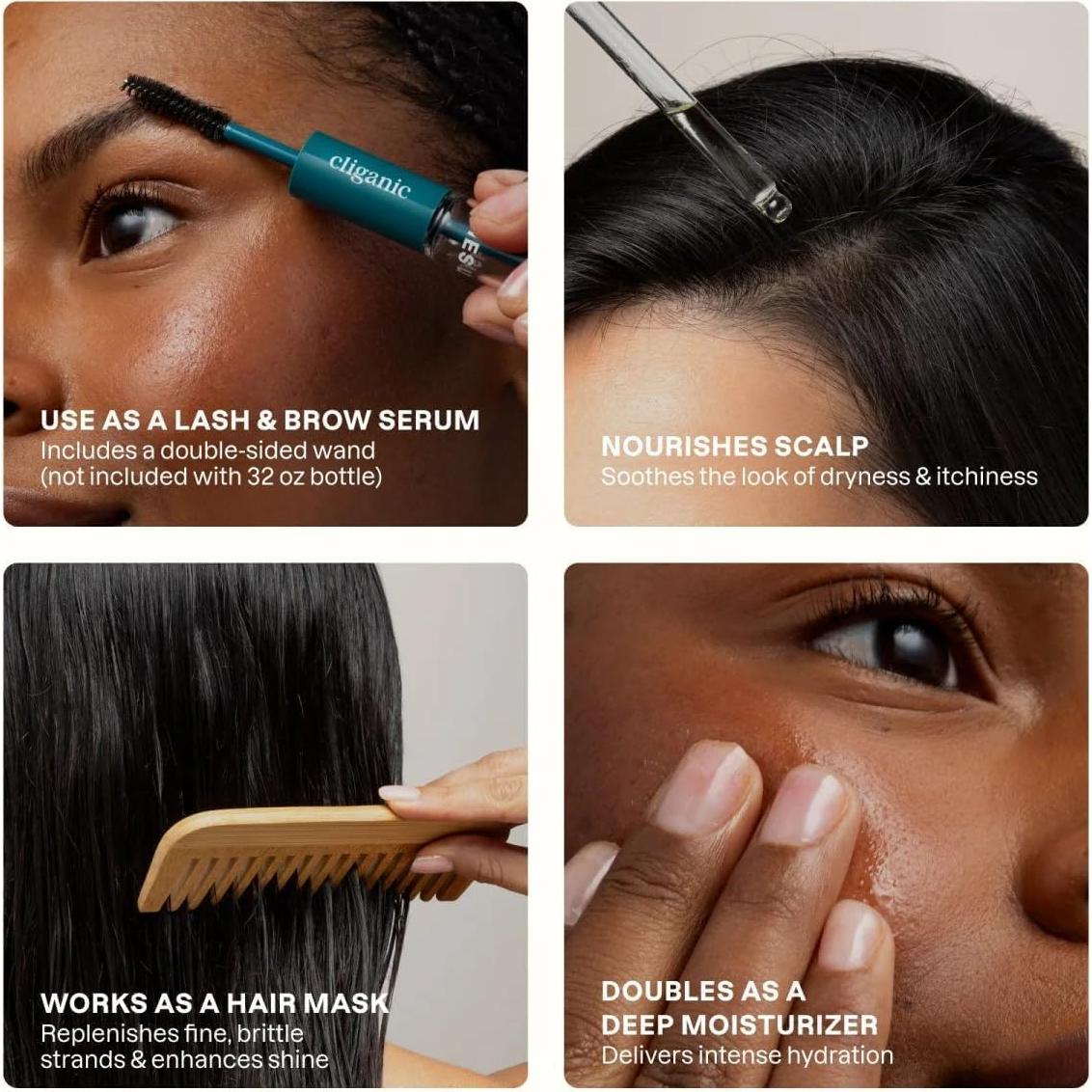 Aceite de Ricino Orgánico Cliganic 236.6ml - Puro y Natural