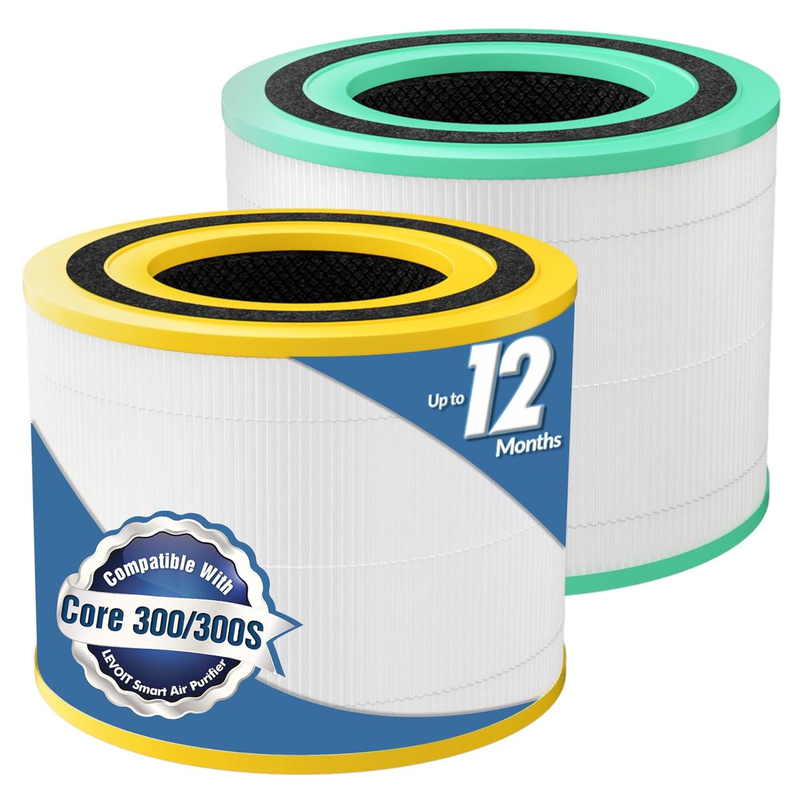 Filtro de Reemplazo Freshaura para Purificador Levoit Core 300 - 2 Paquetes