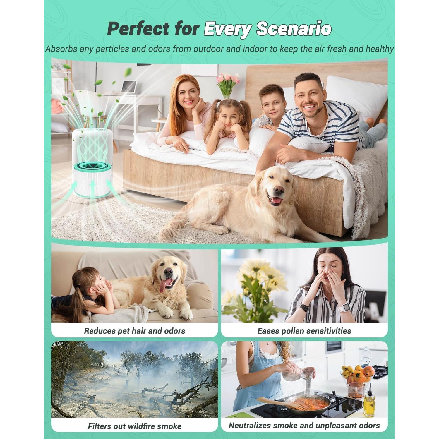 Filtro de Reemplazo Freshaura para Purificador Levoit Core 300 - 2 Paquetes