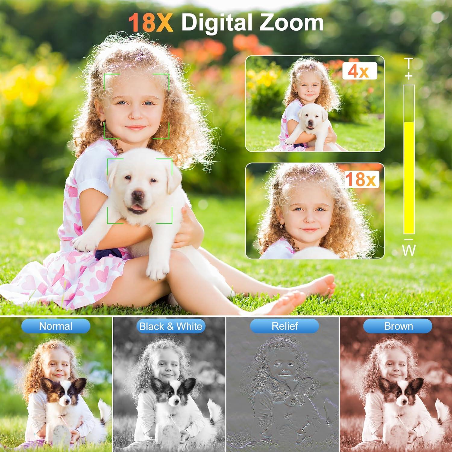 Cámara Digital Swerock JF DC10 4K 64MP Compacta con Zoom 18X