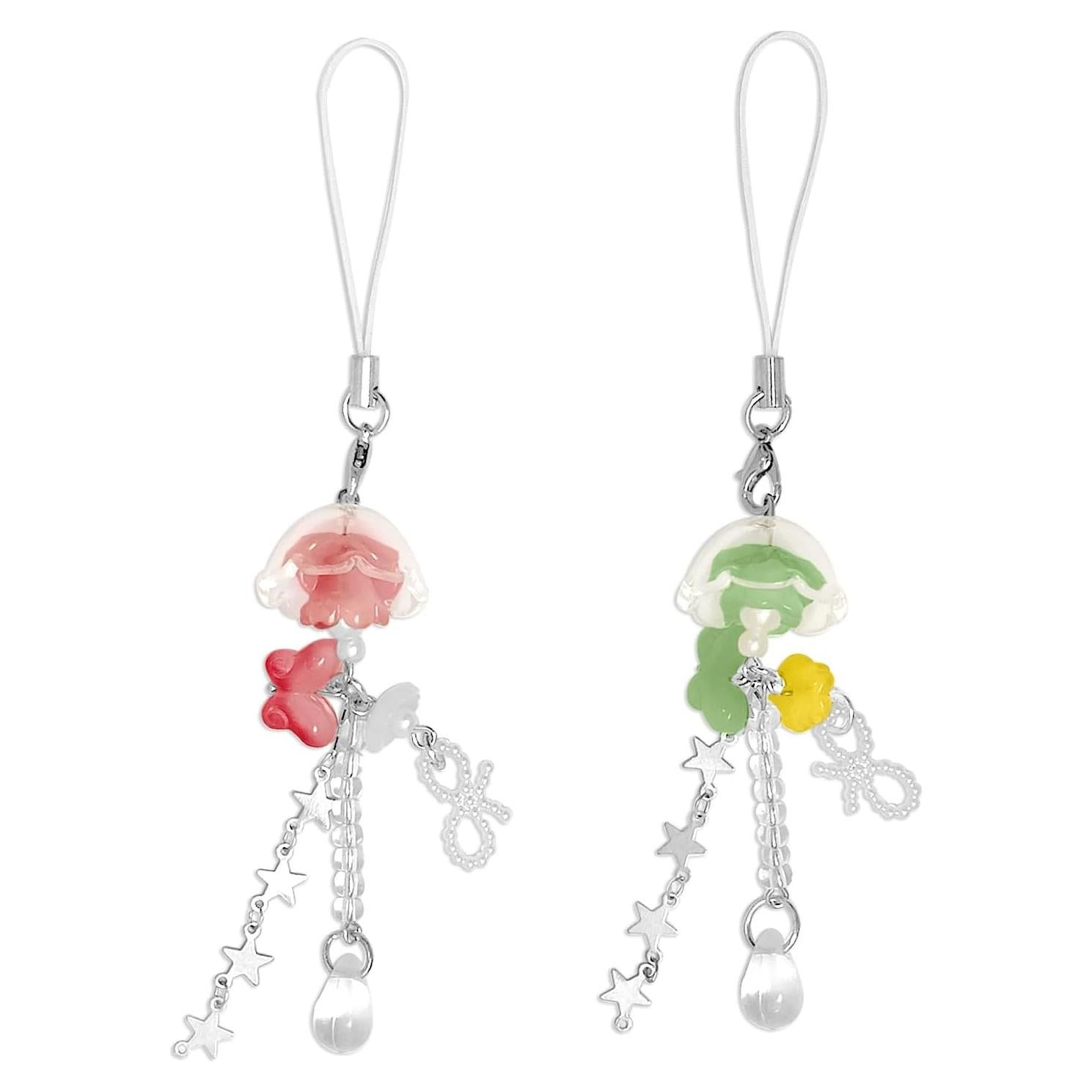 Encanto de Teléfono Y2K Rosa y Verde - Accesorio Decorativo