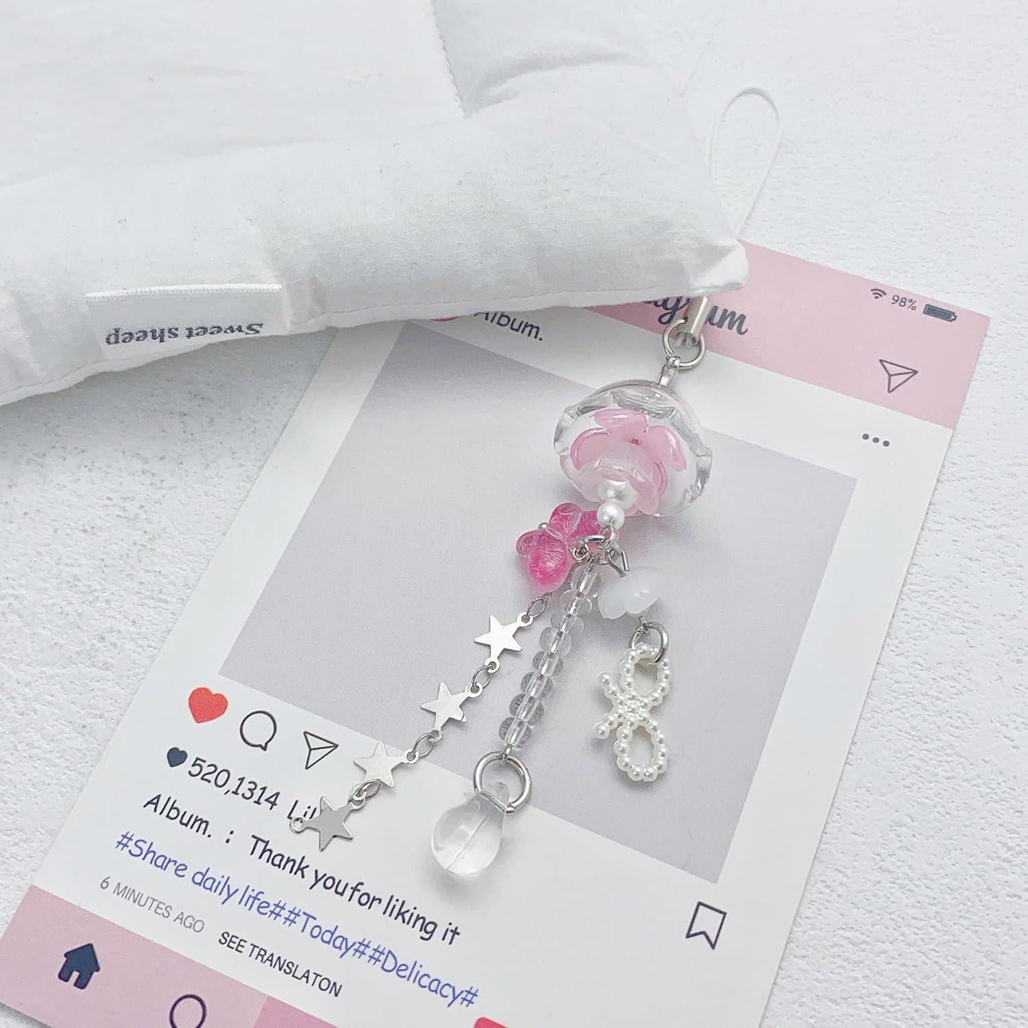 Encanto de Teléfono Y2K Rosa y Verde - Accesorio Decorativo