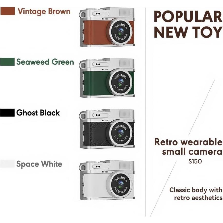 Cámara Digital Mini Retro RWSEFK S150 1080P HD 0.96" IPS