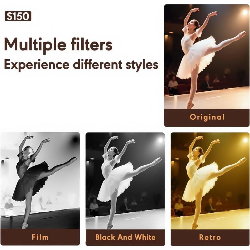 Cámara Digital Mini Retro RWSEFK S150 1080P HD 0.96" IPS