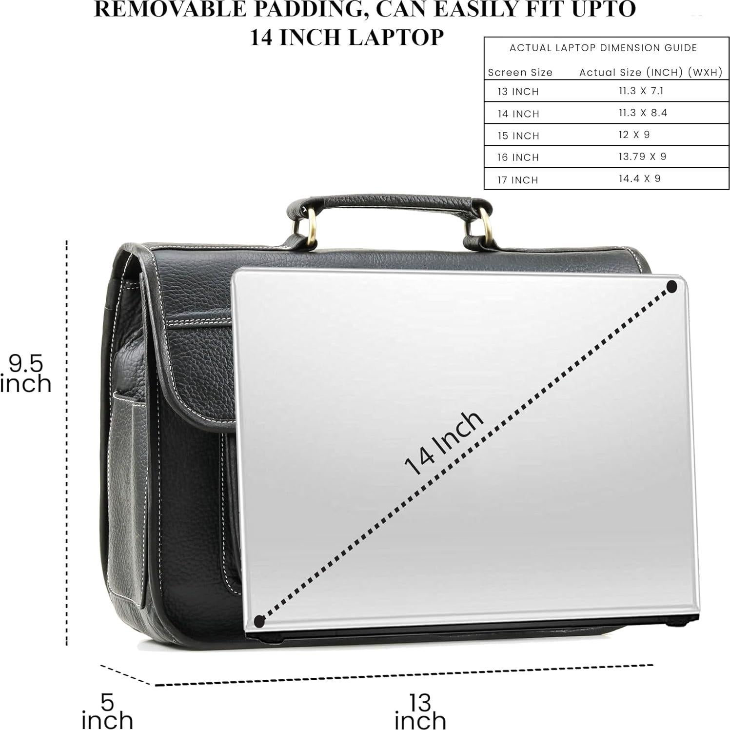 Bolsa de cámara de cuero de búfalo Handmade World 33x12.7cm