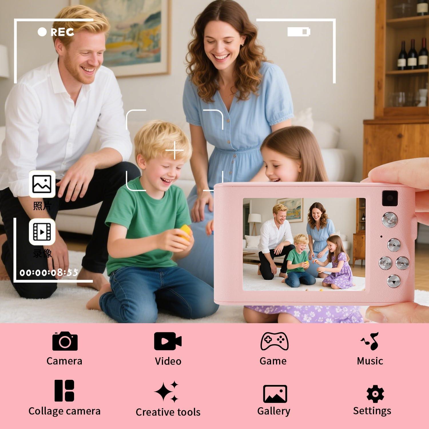 Cámara Digital Rosa XinM M-DC-P 12MP 720P 8X Zoom