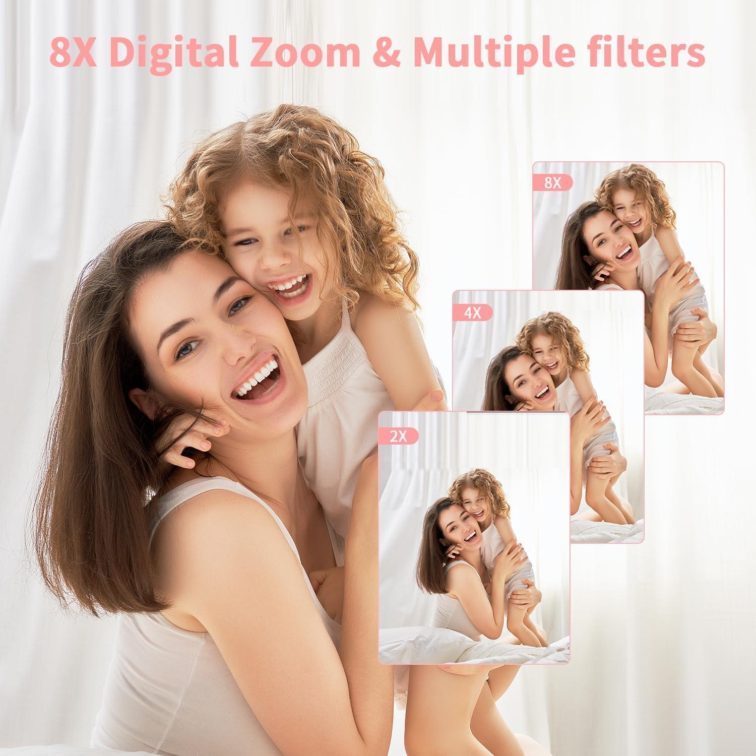 Cámara Digital Rosa XinM M-DC-P 12MP 720P 8X Zoom