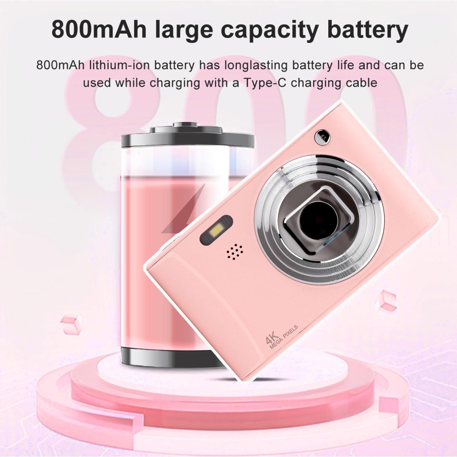 Cámara Digital Rosa XinM M-DC-P 12MP 720P 8X Zoom