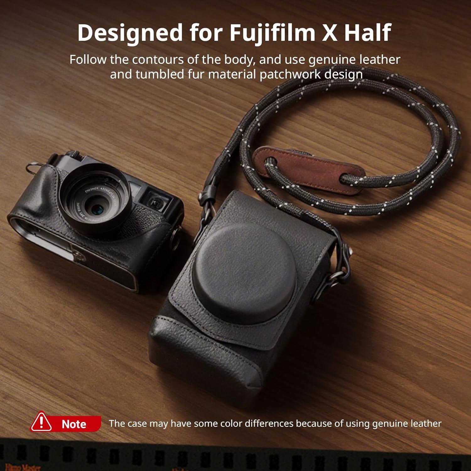 Kit de Funda de Cuero SMALLRIG para FUJIFILM X Half - Negro