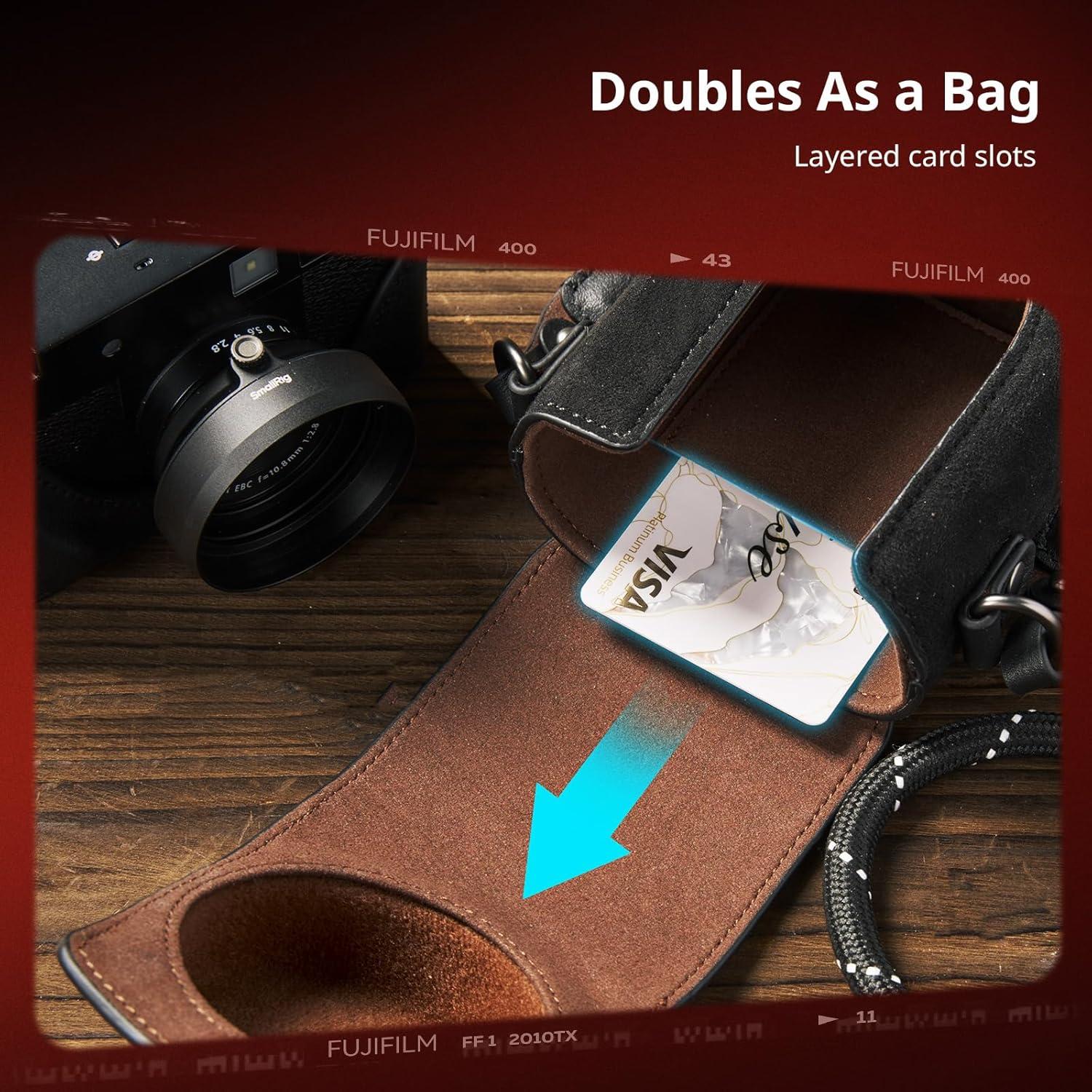 Kit de Funda de Cuero SMALLRIG para FUJIFILM X Half - Negro