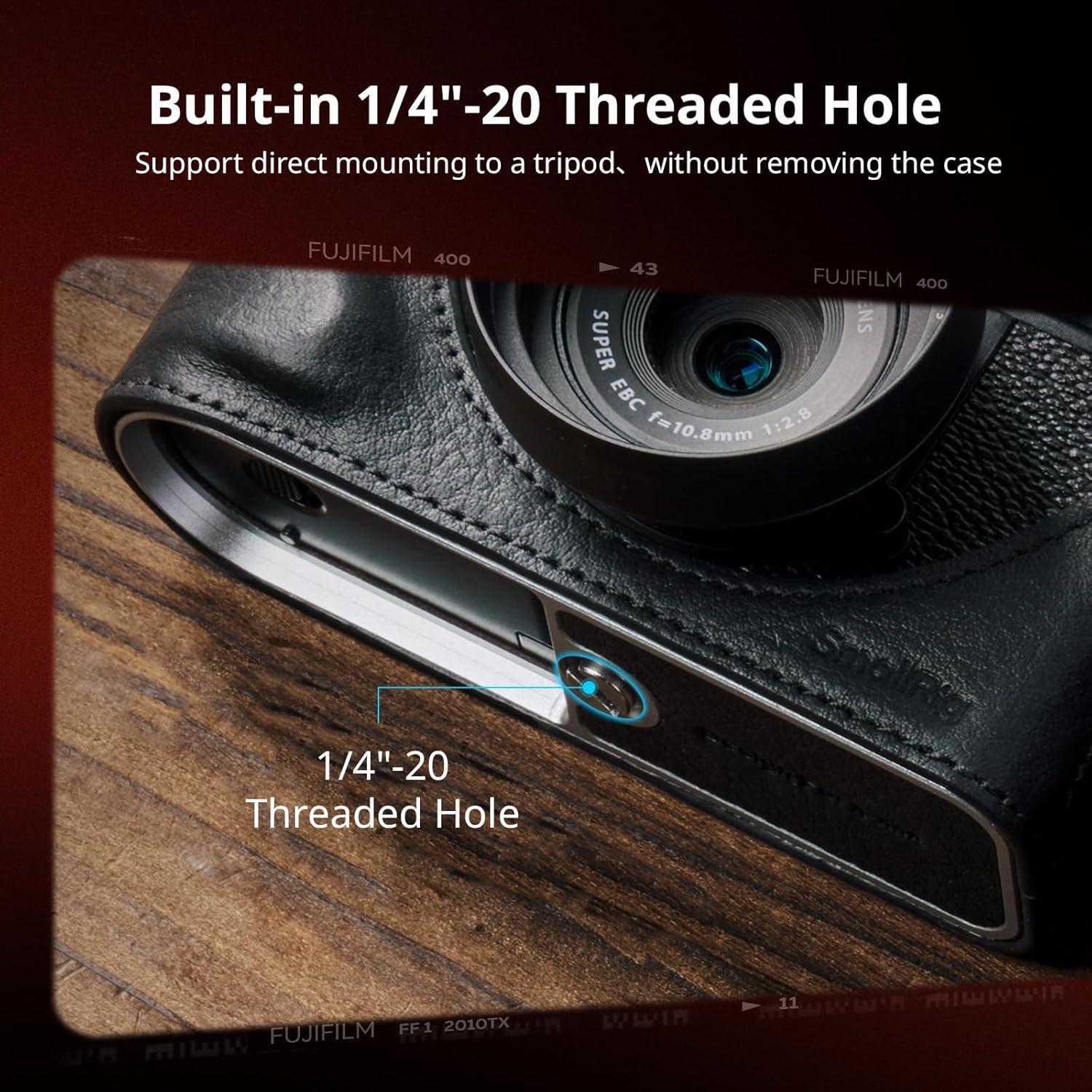 Kit de Funda de Cuero SMALLRIG para FUJIFILM X Half - Negro