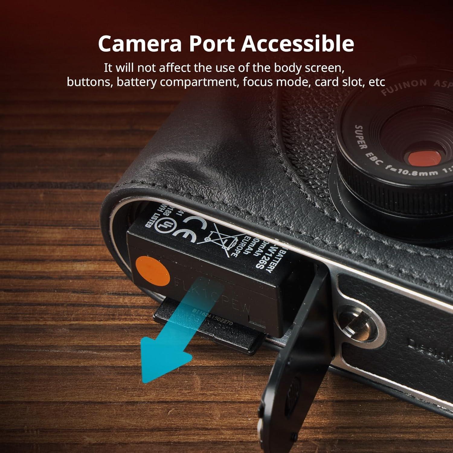 Kit de Funda de Cuero SMALLRIG para FUJIFILM X Half - Negro