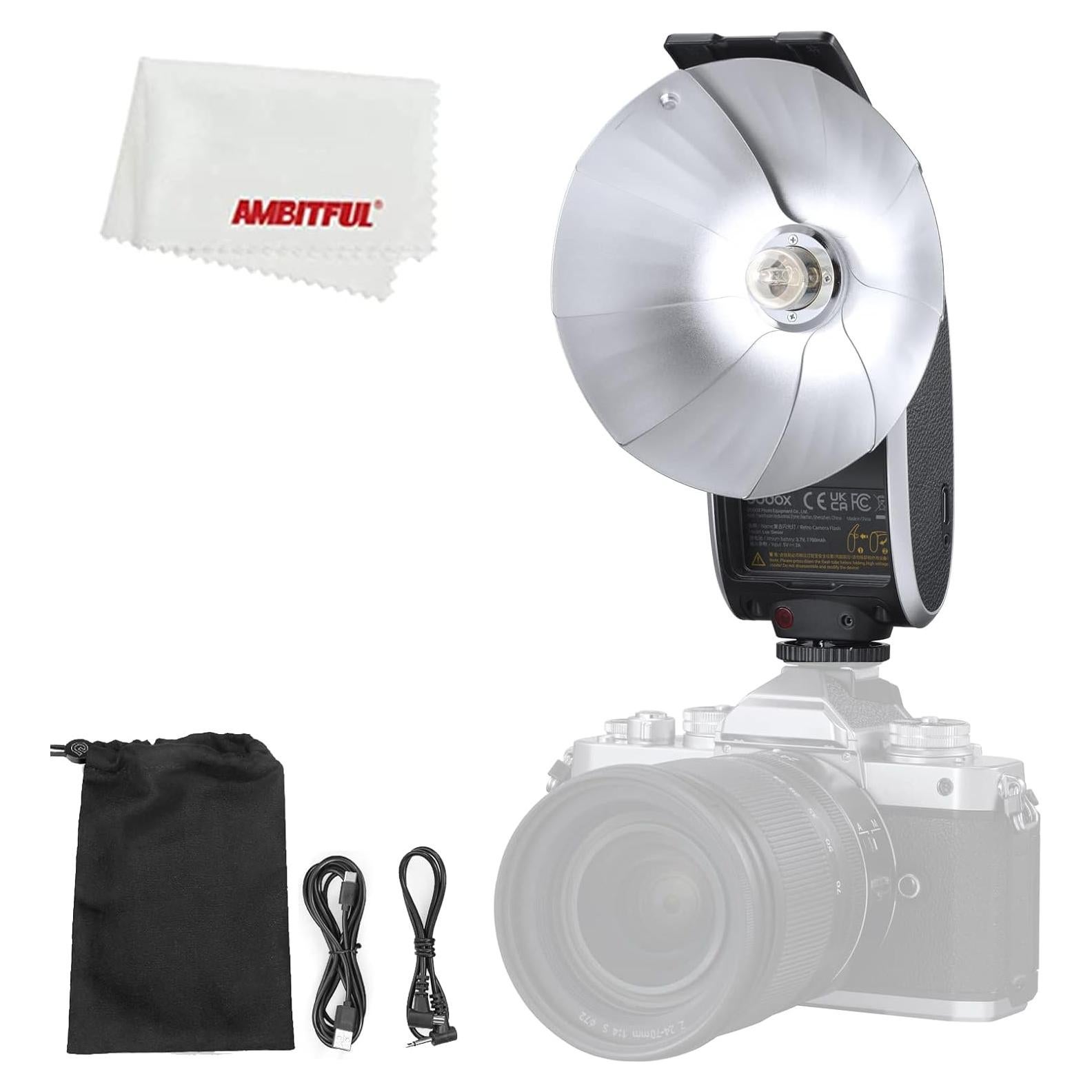 Flash Retro Godox Lux Senior para Cámaras Fujifilm, Canon, Nikon