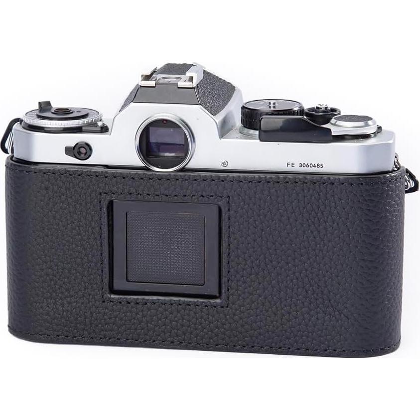Funda de cuero genuino DBZZ para cámara Nikon FM/FE - Negro