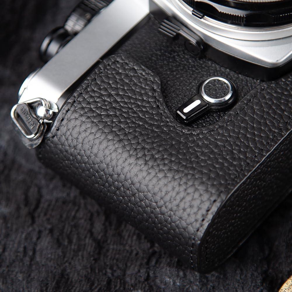 Funda de cuero genuino DBZZ para cámara Nikon FM/FE - Negro