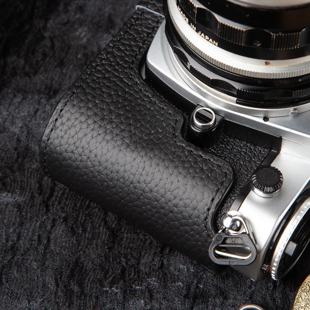 Funda de cuero genuino DBZZ para cámara Nikon FM/FE - Negro