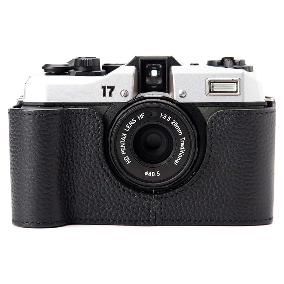 Estuche de Cuero Genuino para Cámara Pentax 17 - Negro