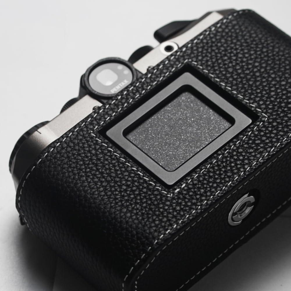 Estuche de Cuero Genuino para Cámara Pentax 17 - Negro
