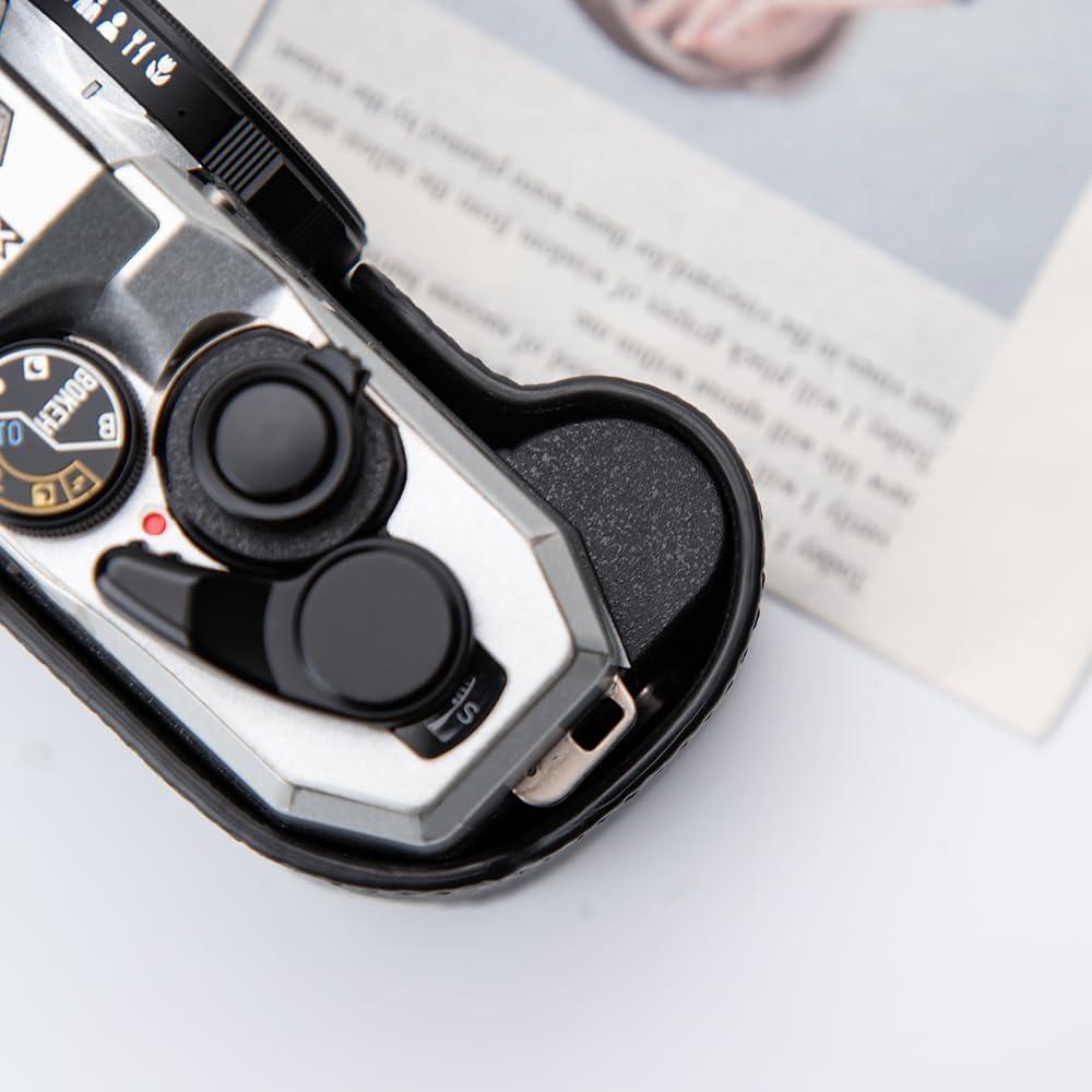 Estuche de Cuero Genuino para Cámara Pentax 17 - Negro