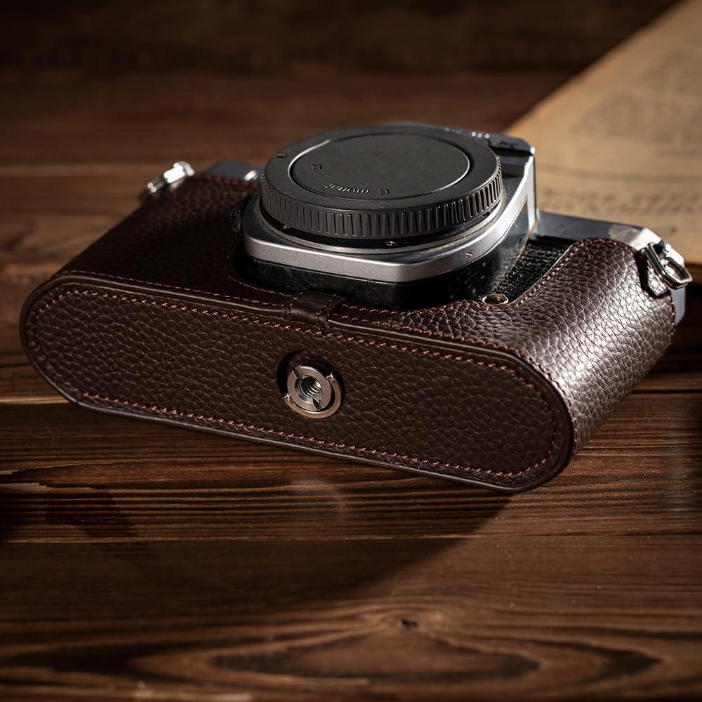 Funda de cuero genuino para cámara Pentax K1000 - Marrón