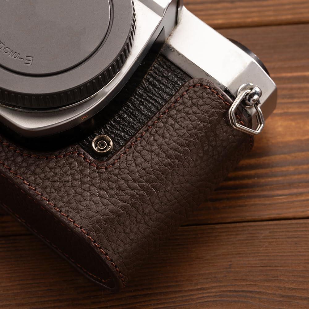 Funda de cuero genuino para cámara Pentax K1000 - Marrón