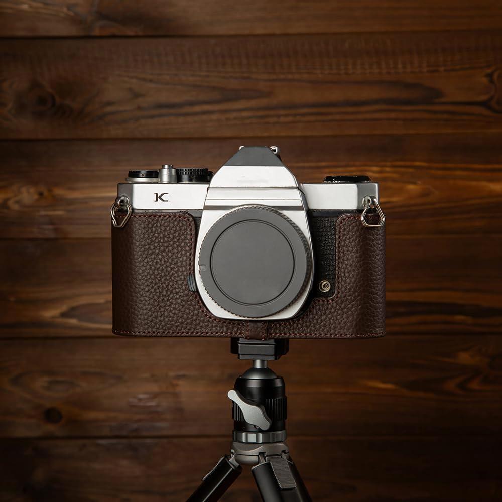 Funda de cuero genuino para cámara Pentax K1000 - Marrón