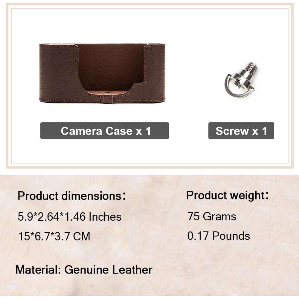 Funda de cuero genuino para cámara Pentax K1000 - Marrón