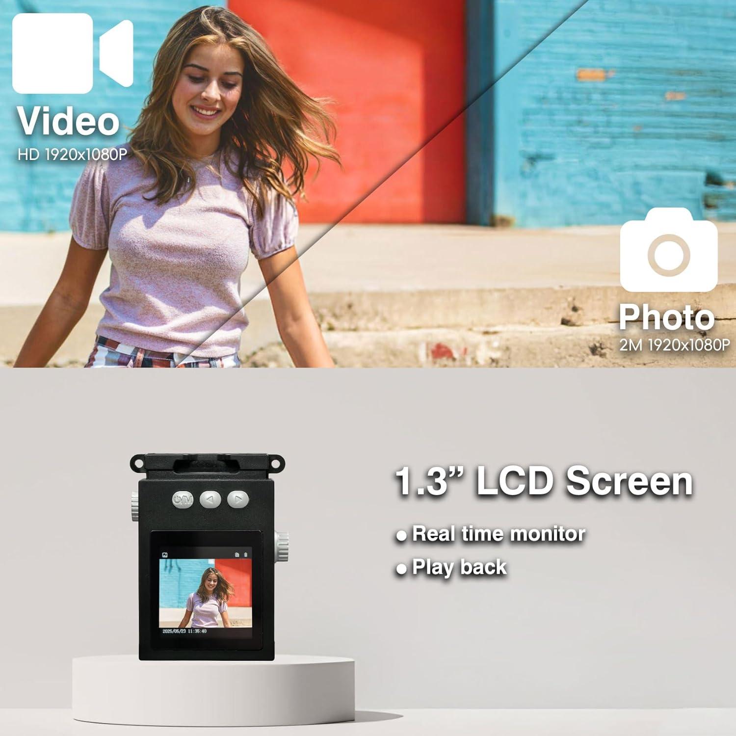 Cámara Digital OIKSPY OSA100 1080P con Pantalla LCD 3.3 cm