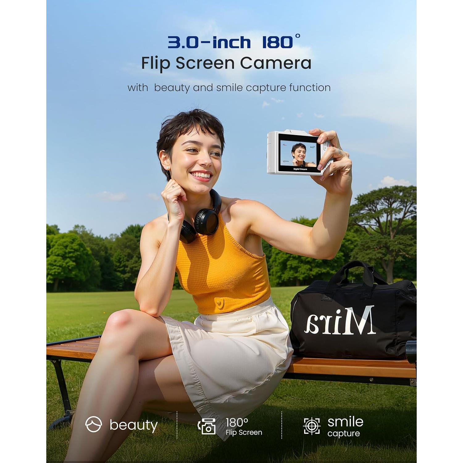 Cámara Digital IWOBAC WD08-5K 75MP 5K Autofoco 18X WiFi