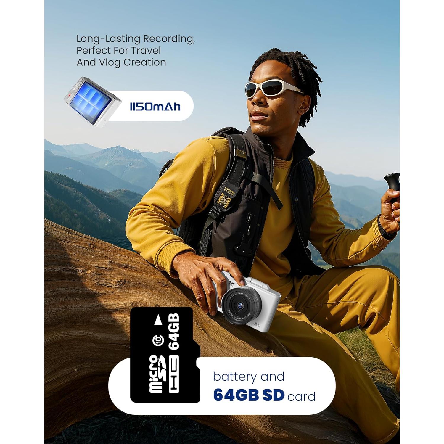 Cámara Digital IWOBAC WD08-5K 75MP 5K Autofoco 18X WiFi