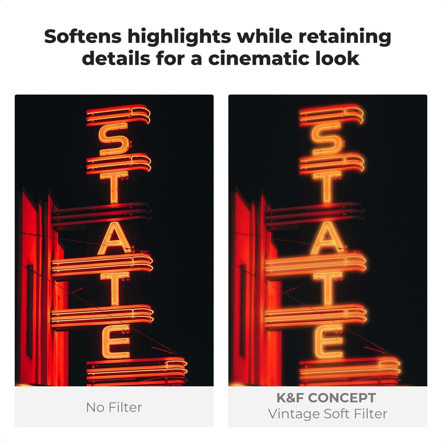 Filtro de Lente Suave 67mm K&F CONCEPT para Retrato y Video