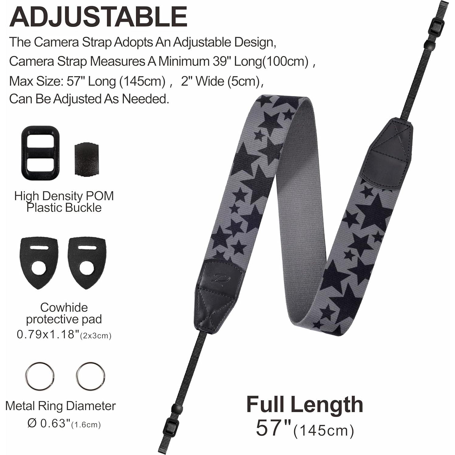 Correa de Cámara Padwa Lifestyle Pentagrama 2" Ancho Ajustable