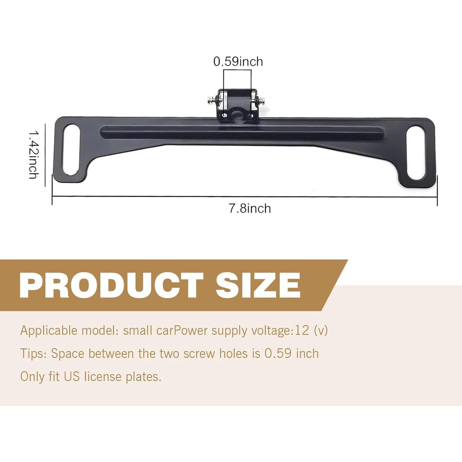 Soporte de Cámara de Placa de Licencia Zikefest Universal