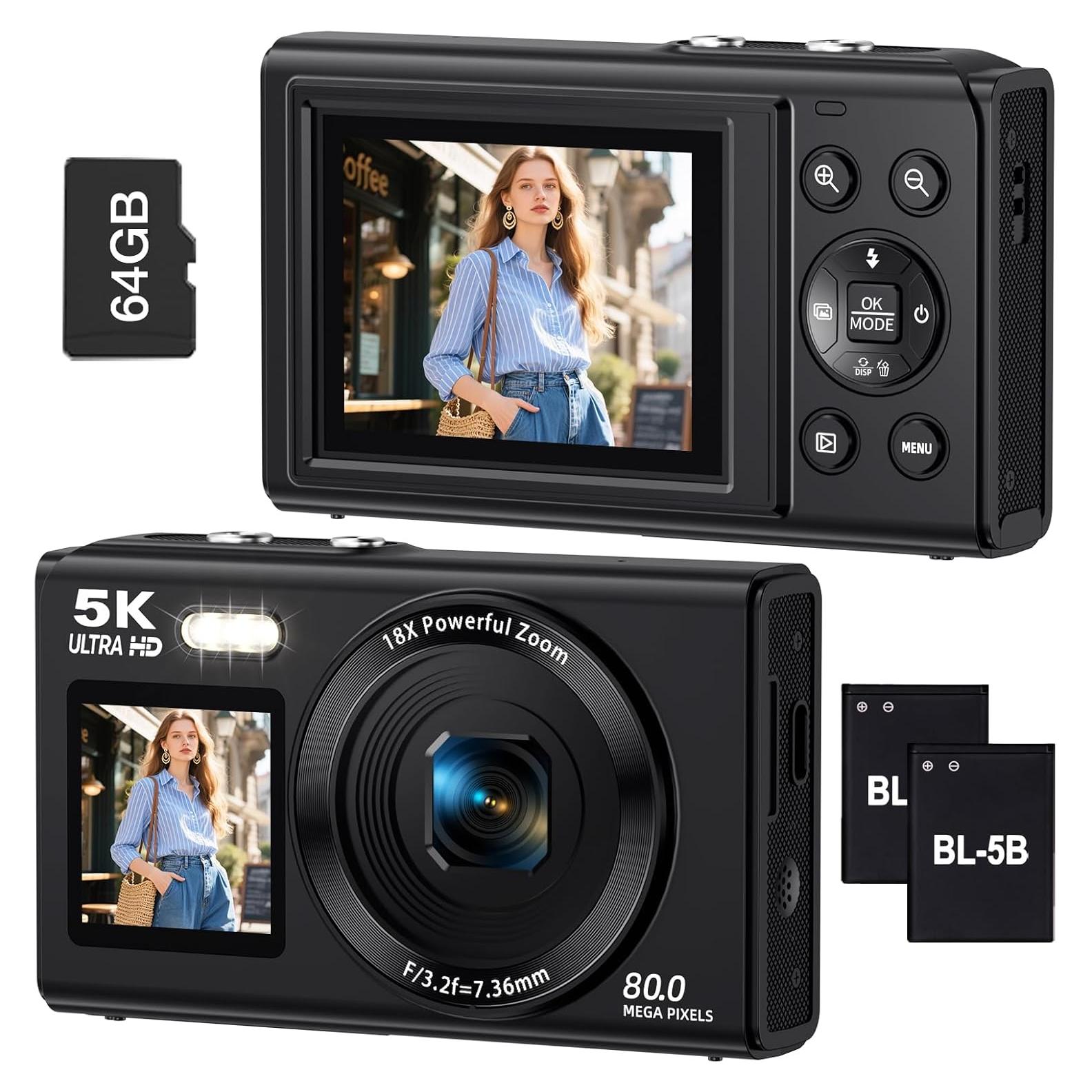 Cámara Digital 5K Luluckck S150PRO 80MP Pantalla Dual