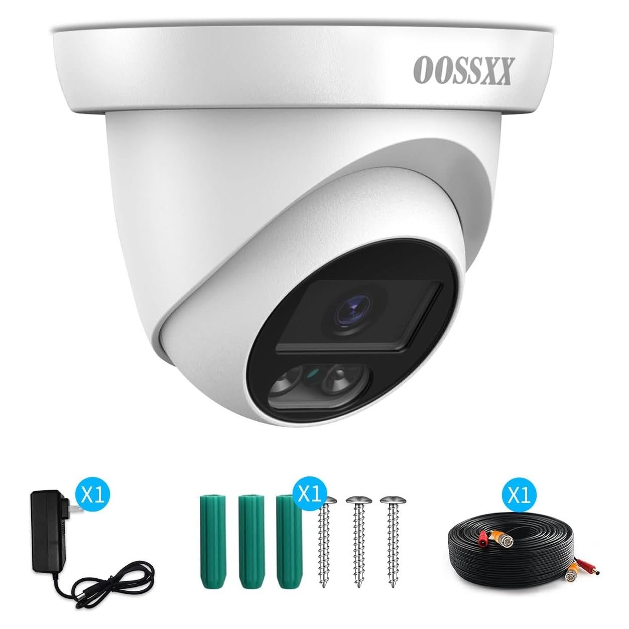 Cámara de Seguridad Domo OOSSXX 5MP HD IP67 para Interior/Exterior