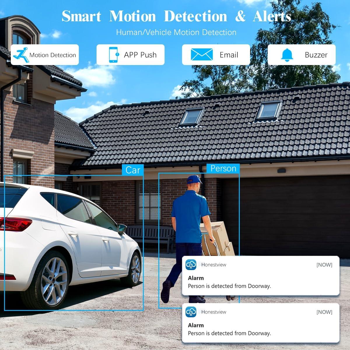 Cámara de Seguridad Domo OOSSXX 5MP HD IP67 para Interior/Exterior