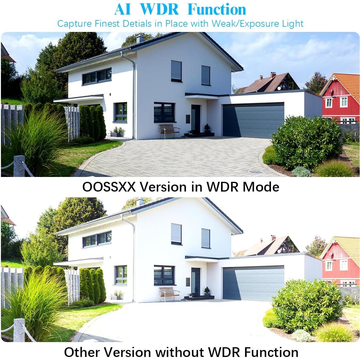 Cámara de Seguridad Domo OOSSXX 5MP HD IP67 para Interior/Exterior