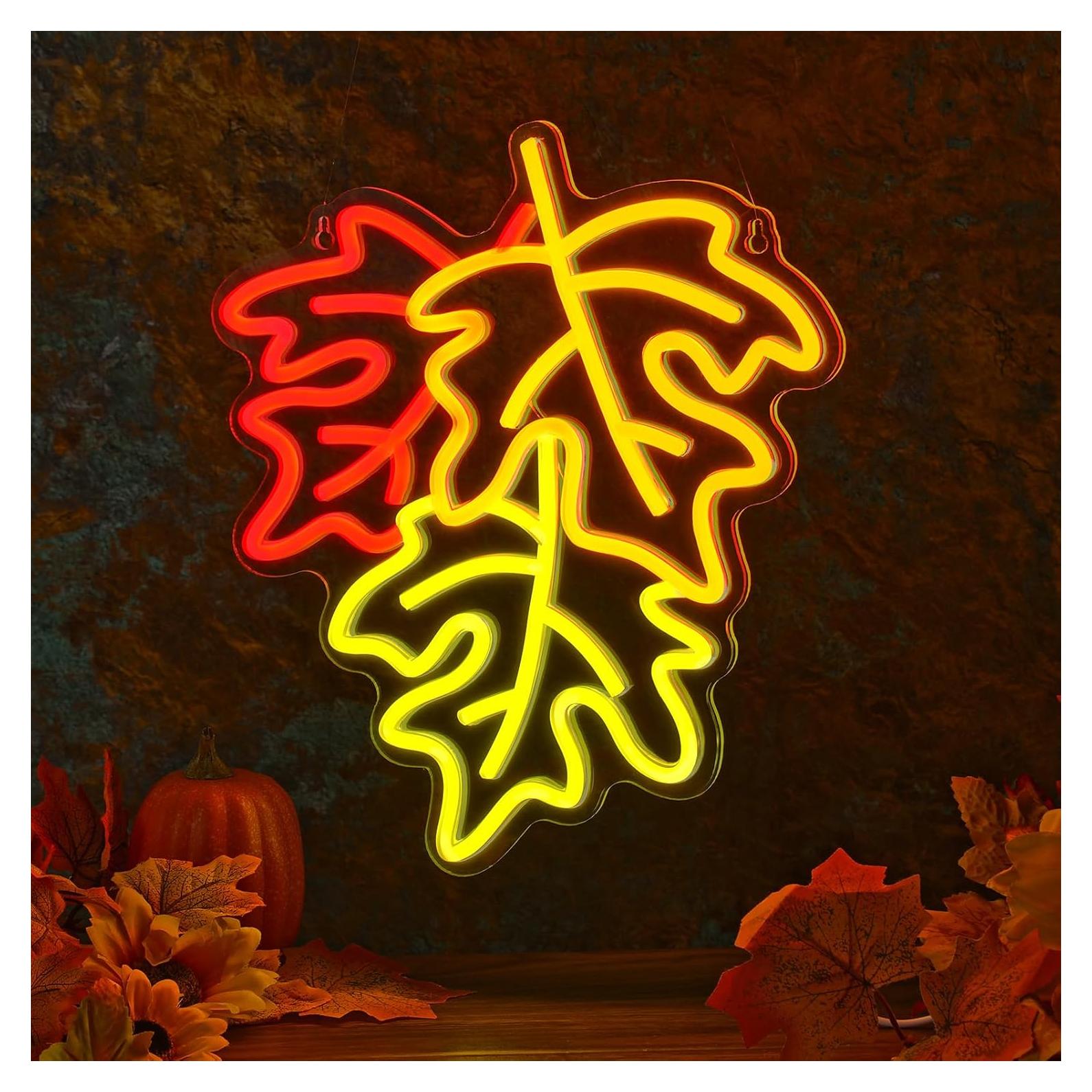 Luz LED Neón de Arce Rossesay 34x29 cm USB Decorativa