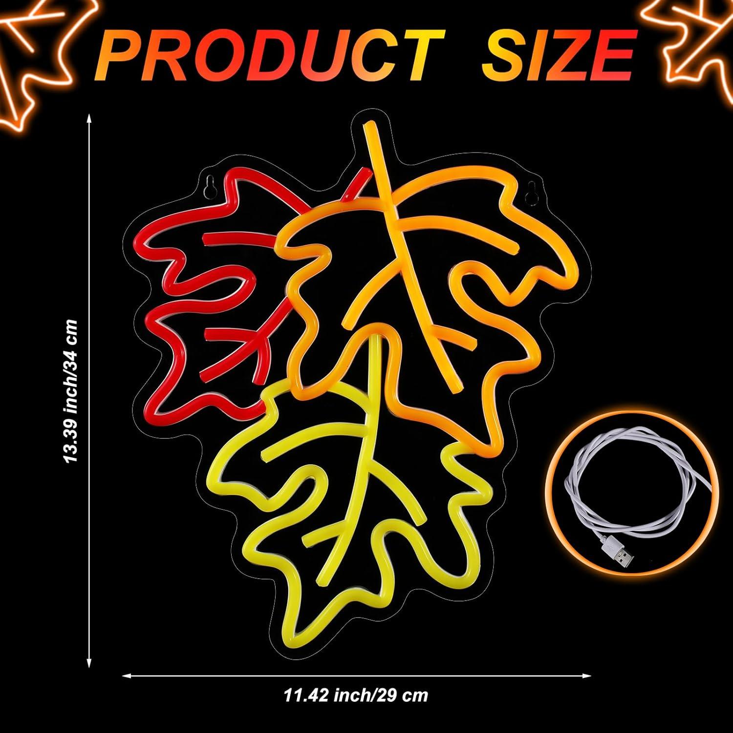 Luz LED Neón de Arce Rossesay 34x29 cm USB Decorativa