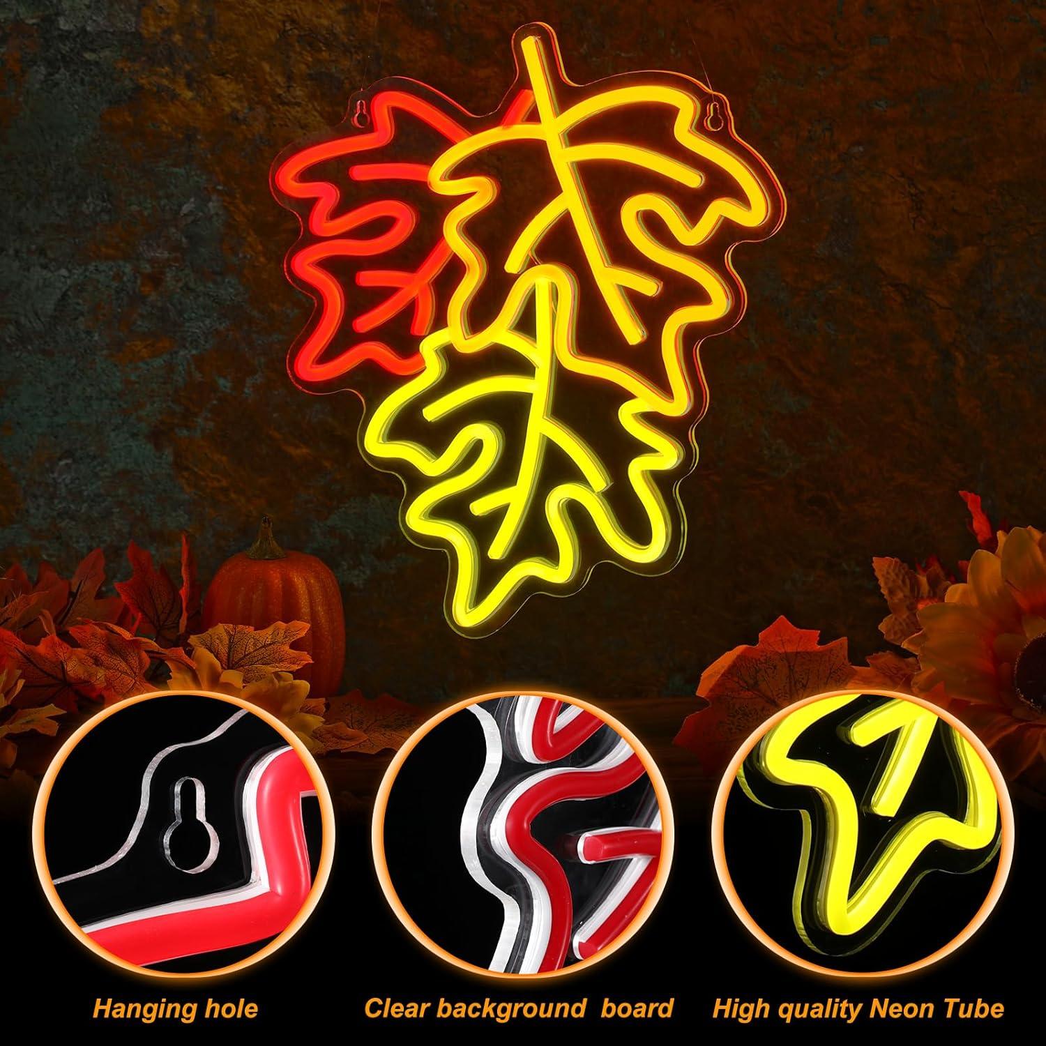 Luz LED Neón de Arce Rossesay 34x29 cm USB Decorativa