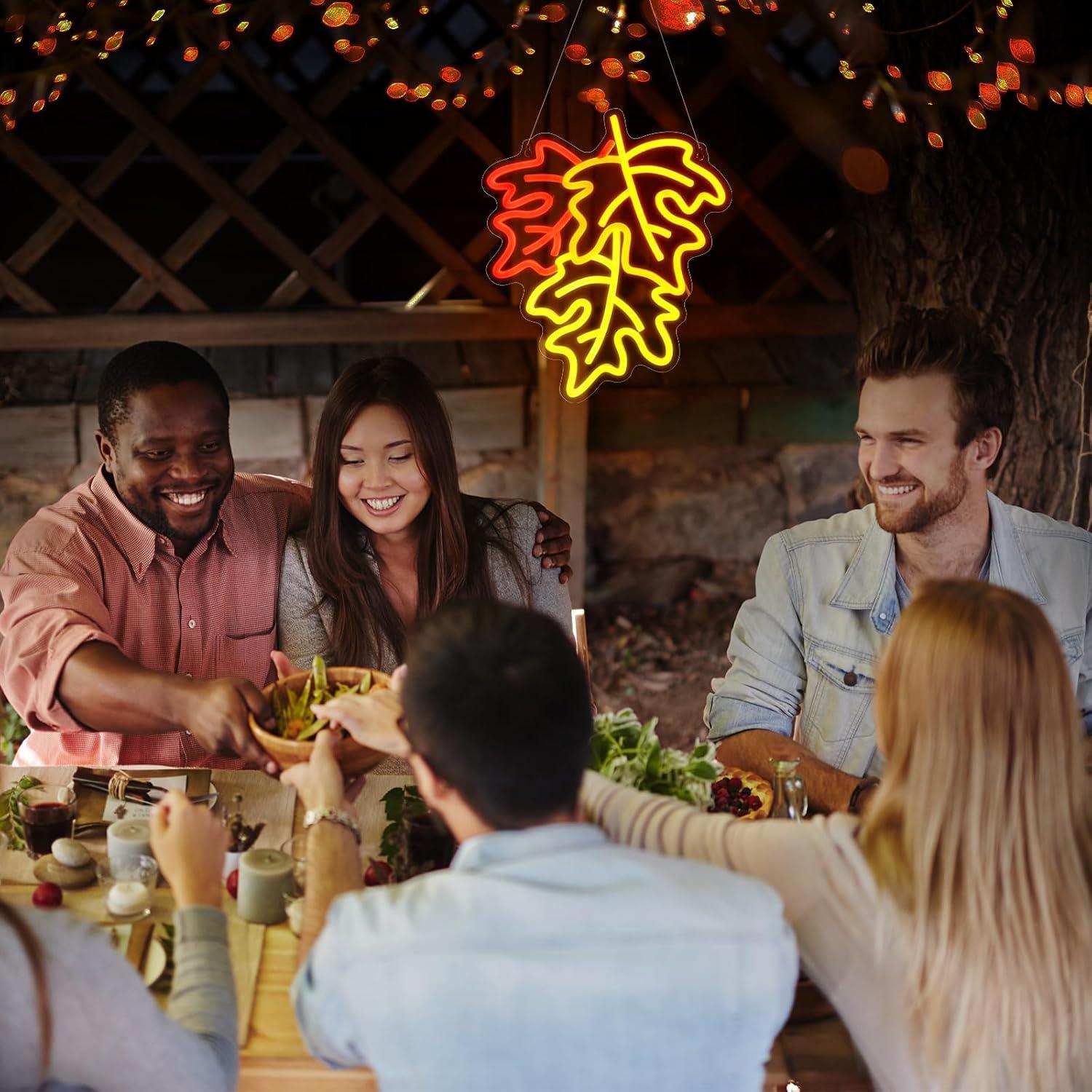 Luz LED Neón de Arce Rossesay 34x29 cm USB Decorativa