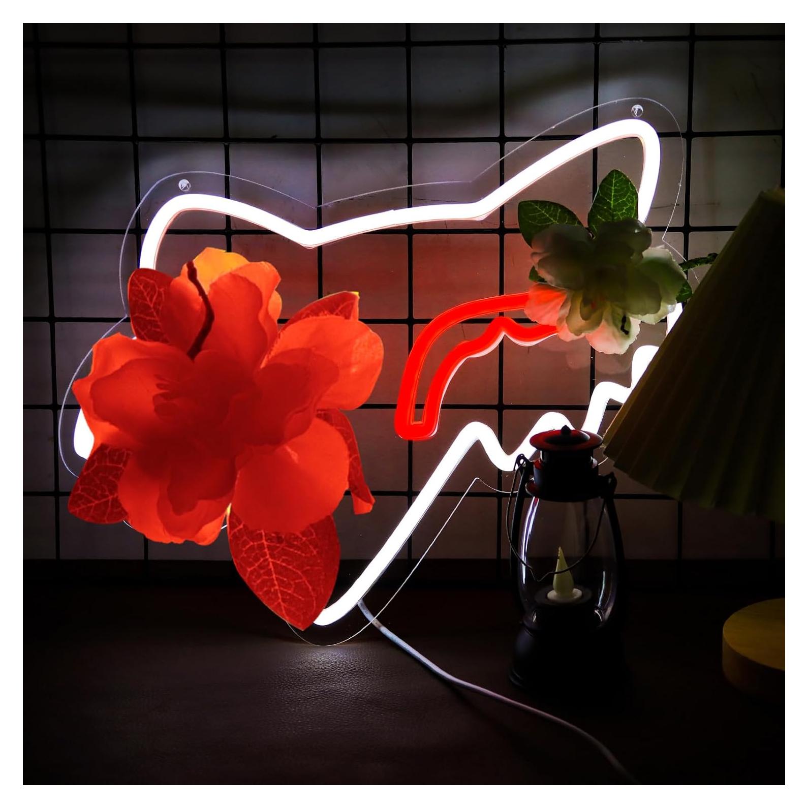 Cartel de Neón Fox AHlove 35.1x27.7cm LED Decoración