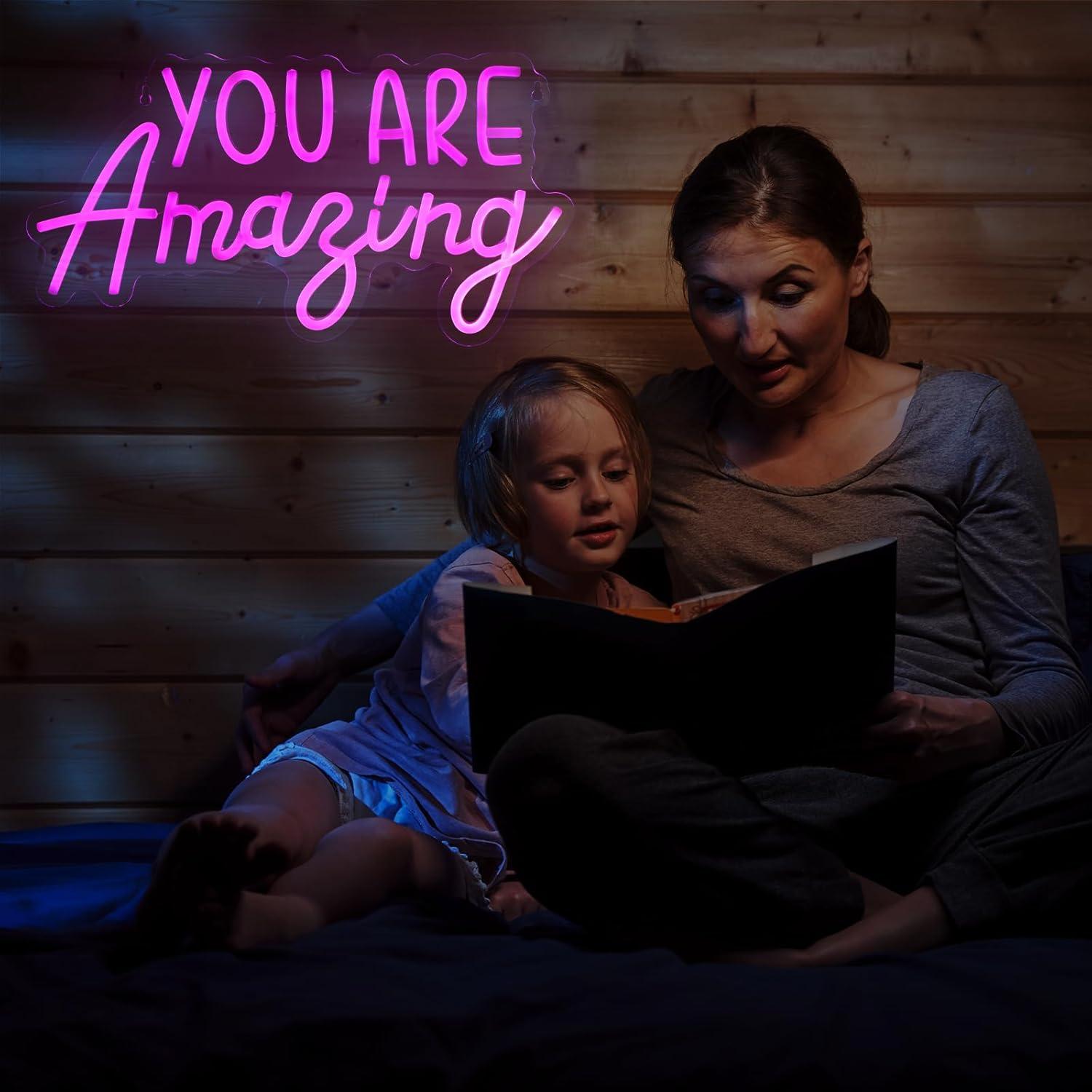 Letrero de Luz LED Neon Hoolerry Eres Increíble 40x21 cm